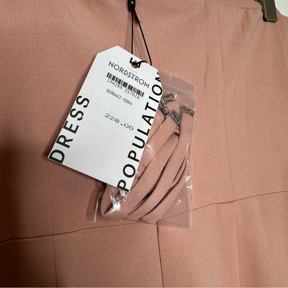 NWT Dress The Population Paris Ruffle Mermaid Gown Blush Size Small - Picture 10 of 12